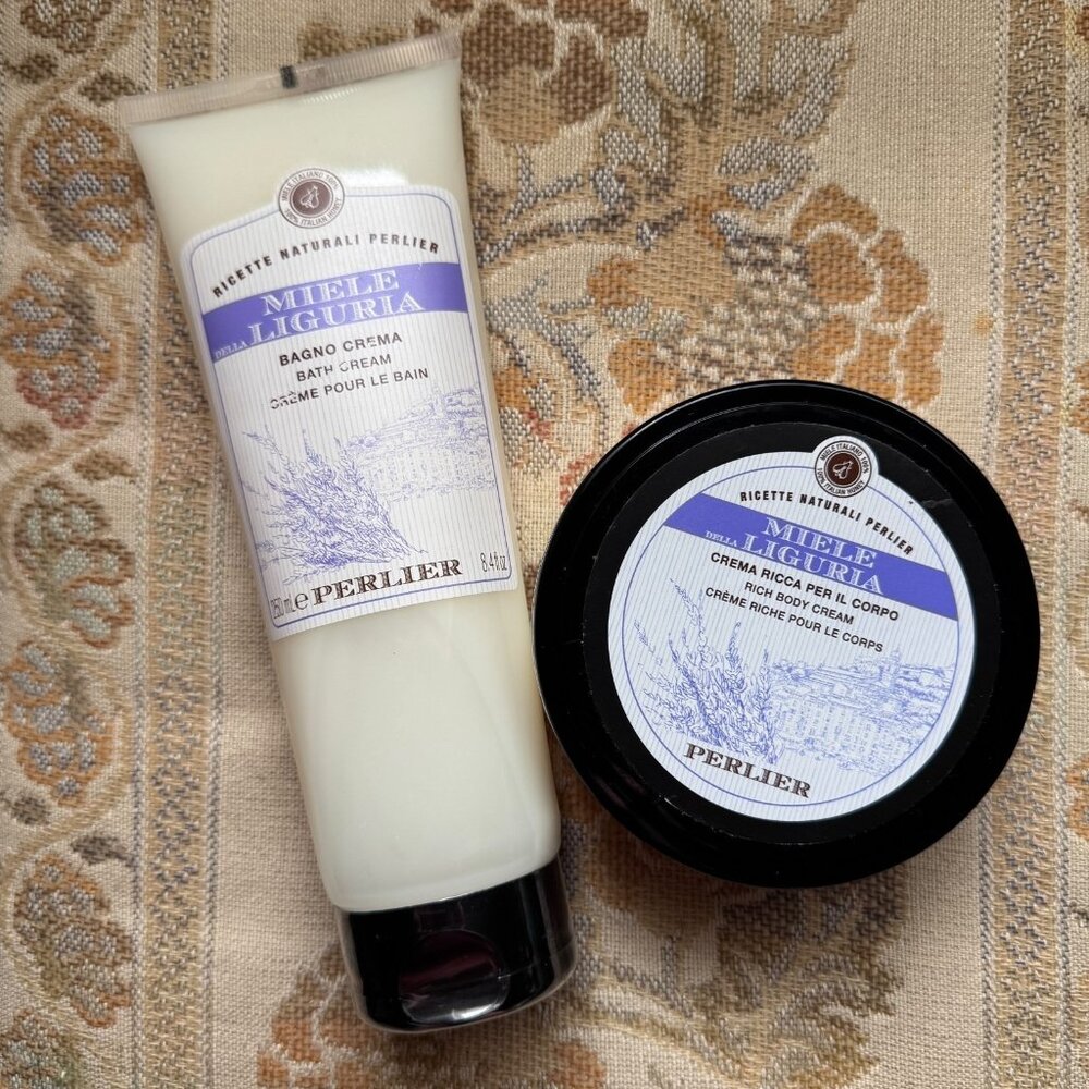 Perlier Miele‎ Liguria Rich Body Cream 6.7 oz & Bath Cream 8.4 oz NEW & SEALED